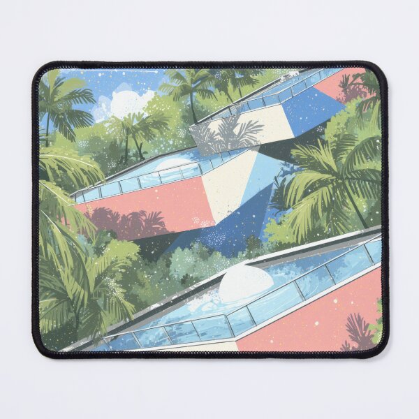 Item preview, Retro Tropica – Futuristic Jungle Villas designed and sold by GummyShelf.