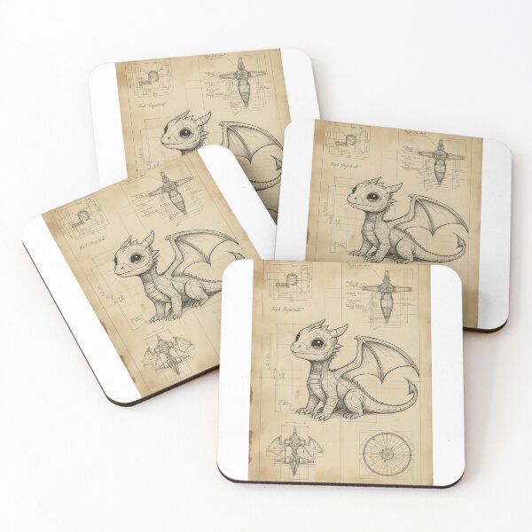 Item preview, Steampunk Drawing Baby Dragon designed and sold by The Dream Lab.