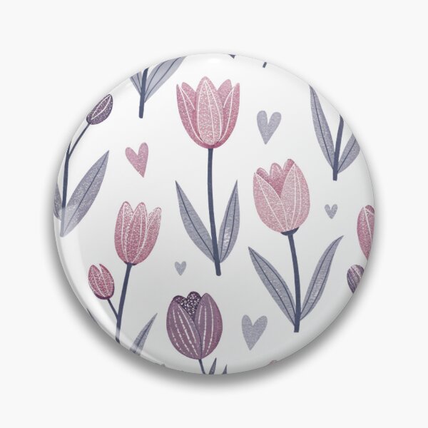 Item preview, Vintage Tulip Garden in Soft Purple designed and sold by joycrysstudio.