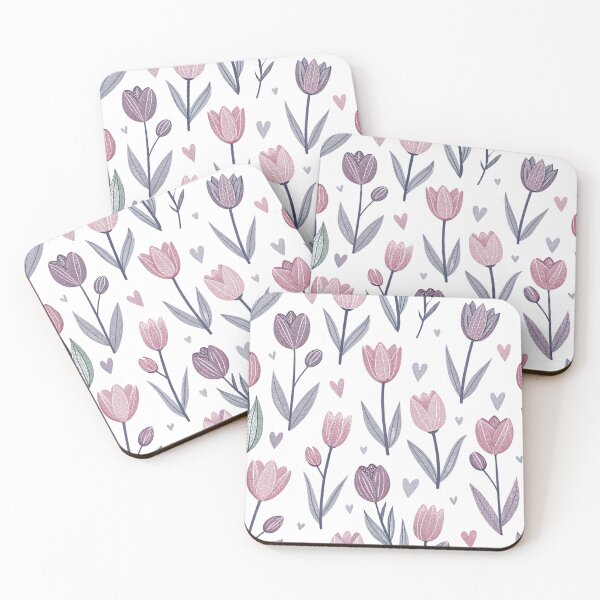 Item preview, Vintage Tulip Garden in Soft Purple designed and sold by joycrysstudio.