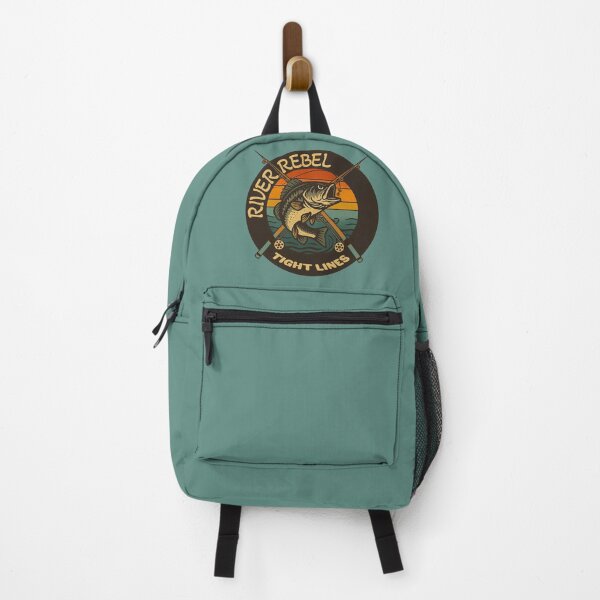 Item preview, “River Rebel – Tight Lines” Vintage Bass Fishing Badge designed and sold by Fierce Wave Supply Co..