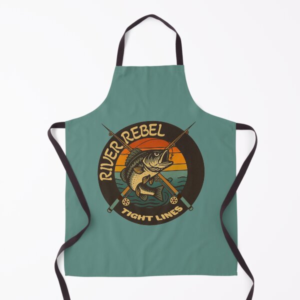 Item preview, “River Rebel – Tight Lines” Vintage Bass Fishing Badge designed and sold by Fierce Wave Supply Co..