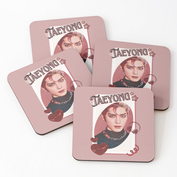 Item preview, NCT Taeyong (태용) Kpop Boy Group Card Red Aesthetic Collage Design designed and sold by AJUNICE STUDIO.