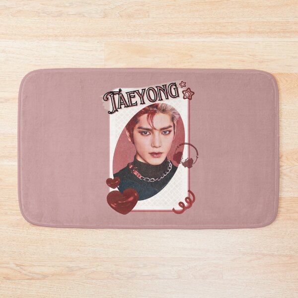 Item preview, NCT Taeyong (태용) Kpop Boy Group Card Red Aesthetic Collage Design designed and sold by AJUNICE STUDIO.