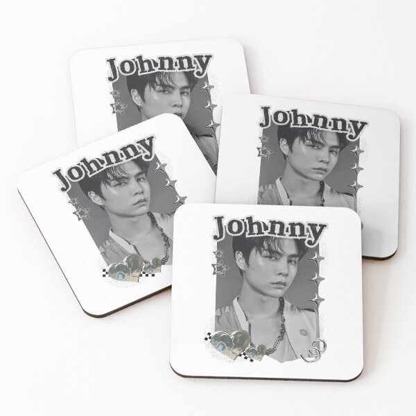 Item preview, NCT Johnny (쟈니) Kpop Boy Group Black and White Collage Design designed and sold by AJUNICE STUDIO.
