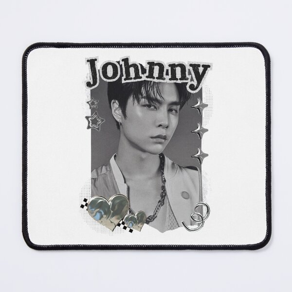 Item preview, NCT Johnny (쟈니) Kpop Boy Group Black and White Collage Design designed and sold by AJUNICE STUDIO.
