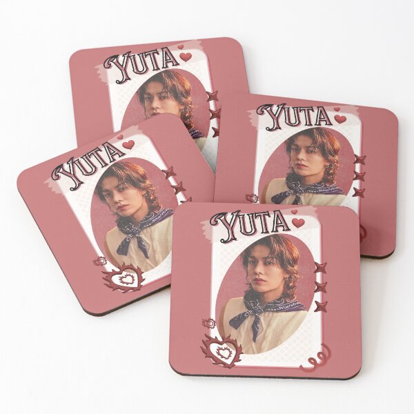 Item preview, NCT Yuta (유타) Kpop Boy Group Card Red Aesthetic Collage Design designed and sold by AJUNICE STUDIO.