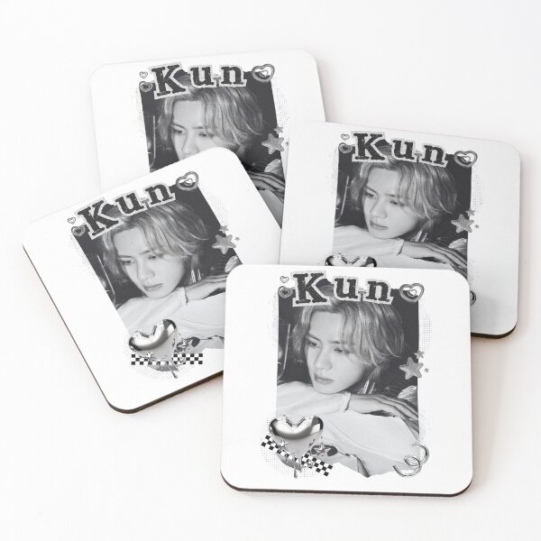Item preview, NCT Kun (쿤) Kpop Boy Group Black and White Collage Design designed and sold by AJUNICE STUDIO.