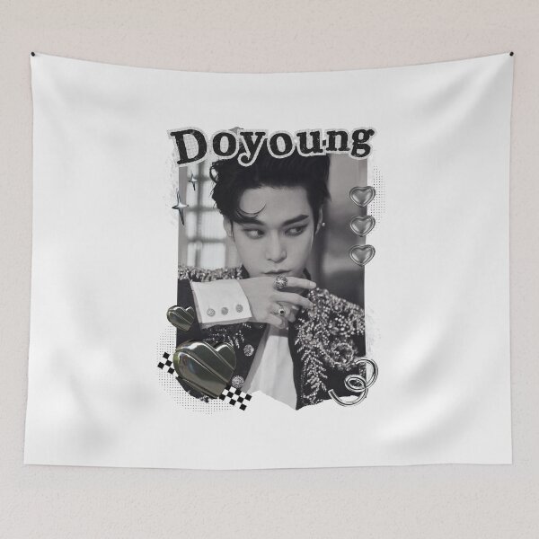 Item preview, NCT Doyoung (도영) Kpop Boy Group Black and White Collage Design designed and sold by AJUNICE STUDIO.