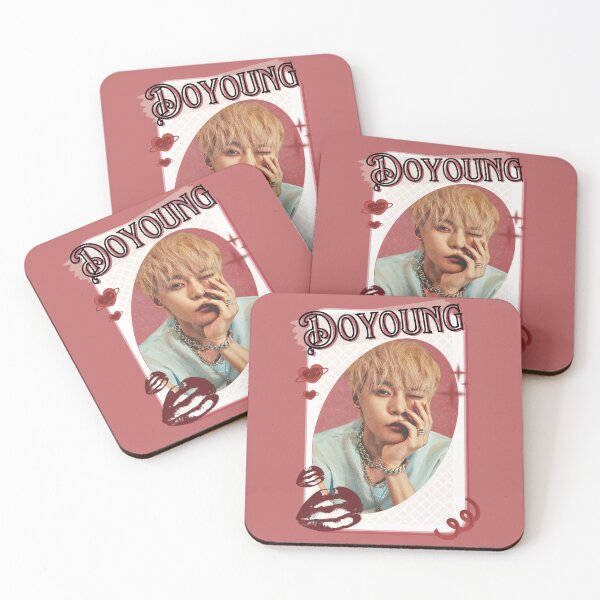 Item preview, NCT Doyoung (도영) Kpop Boy Group Card Red Aesthetic Collage Design designed and sold by AJUNICE STUDIO.