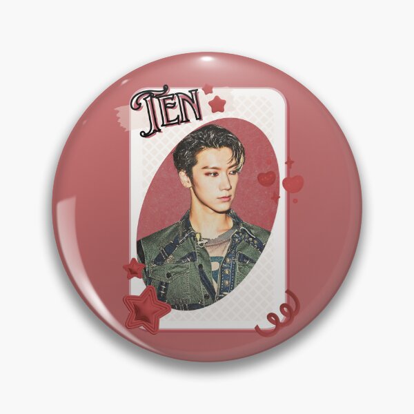 Item preview, NCT Ten (텐) Kpop Boy Group Card Red Aesthetic Collage Design designed and sold by AJUNICE STUDIO.
