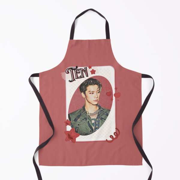 Item preview, NCT Ten (텐) Kpop Boy Group Card Red Aesthetic Collage Design designed and sold by AJUNICE STUDIO.