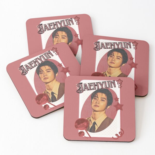 Item preview, NCT Jaehyun (재현) Kpop Boy Group Card Red Aesthetic Collage Design designed and sold by AJUNICE STUDIO.