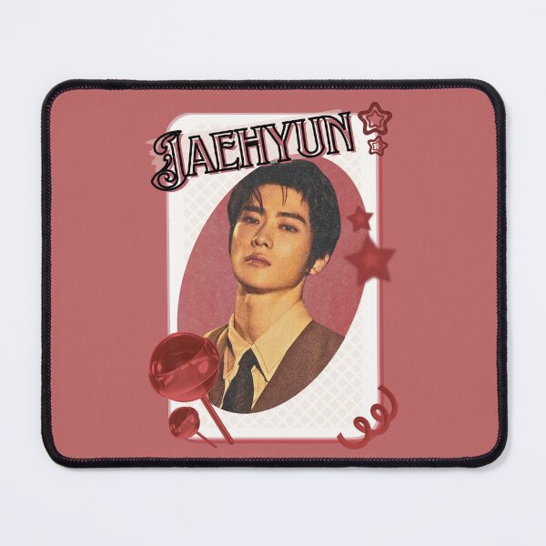 Item preview, NCT Jaehyun (재현) Kpop Boy Group Card Red Aesthetic Collage Design designed and sold by AJUNICE STUDIO.