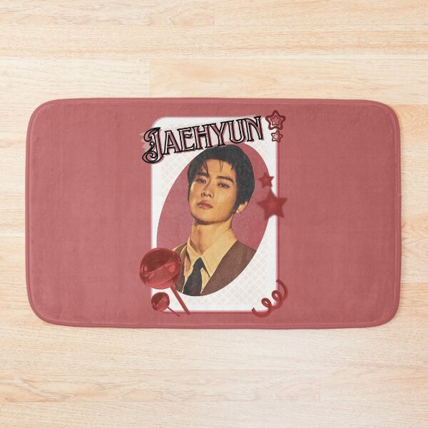 Item preview, NCT Jaehyun (재현) Kpop Boy Group Card Red Aesthetic Collage Design designed and sold by AJUNICE STUDIO.