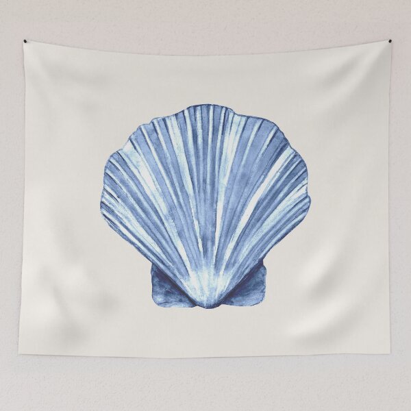 Item preview, watercolour shell blue textured  designed and sold by jessicaleah15.