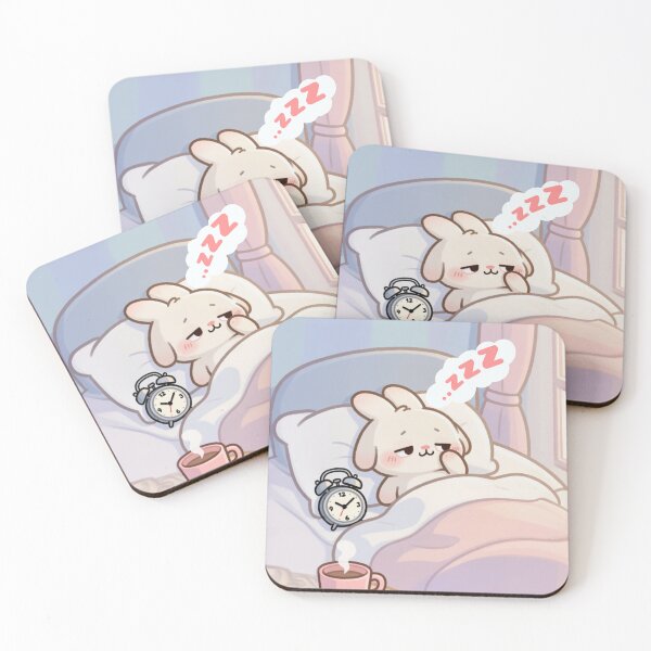 Item preview, Sleepy Bunny Sticker – Cute Lazy Rabbit for Morning Struggles & Relax Time designed and sold by hayashimei.