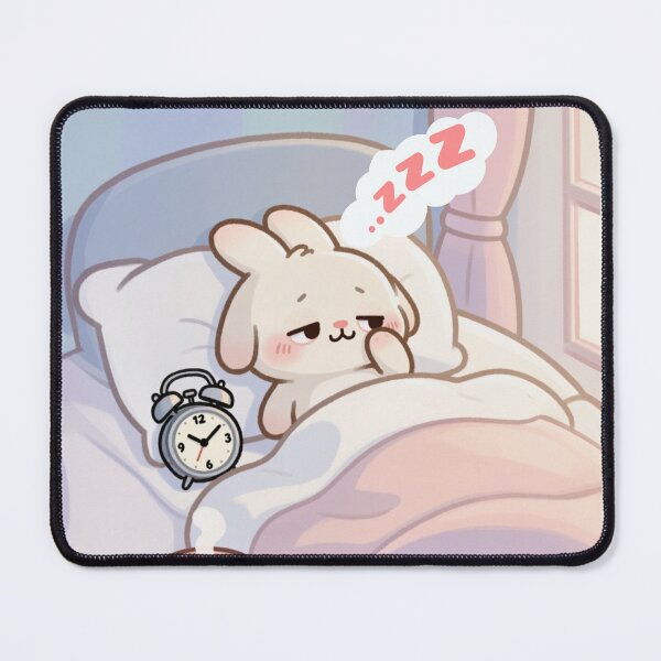 Item preview, Sleepy Bunny Sticker – Cute Lazy Rabbit for Morning Struggles & Relax Time designed and sold by hayashimei.