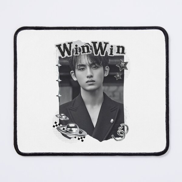 Item preview,  NCT Winwin (윈윈) Kpop Boy Group Black and White Collage Design designed and sold by AJUNICE STUDIO.