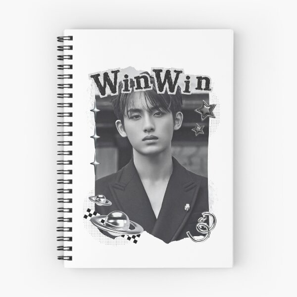 Item preview,  NCT Winwin (윈윈) Kpop Boy Group Black and White Collage Design designed and sold by AJUNICE STUDIO.