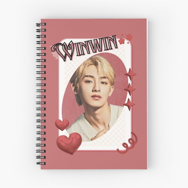 Item preview, NCT Winwin (윈윈) Kpop Boy Group Card Red Aesthetic Collage Design designed and sold by AJUNICE STUDIO.