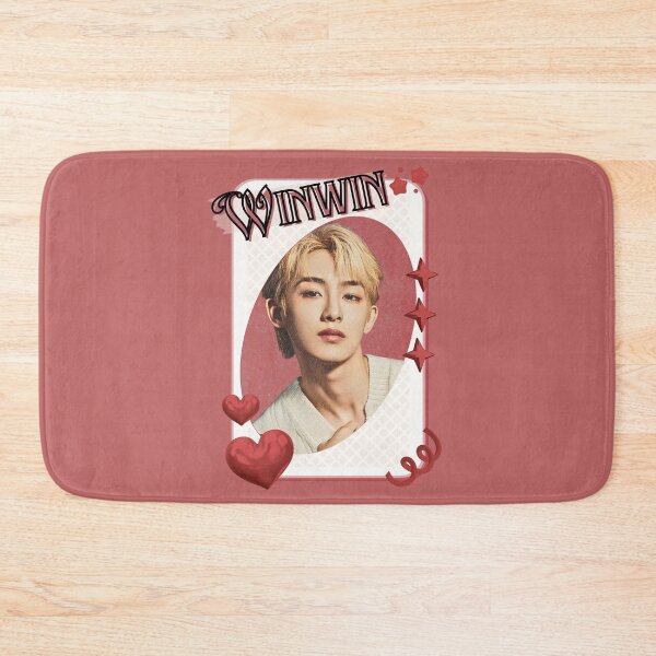 Item preview, NCT Winwin (윈윈) Kpop Boy Group Card Red Aesthetic Collage Design designed and sold by AJUNICE STUDIO.