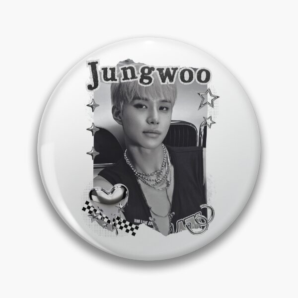 Item preview, NCT Jungwoo (정우) Kpop Boy Group Black and White Collage Design designed and sold by AJUNICE STUDIO.