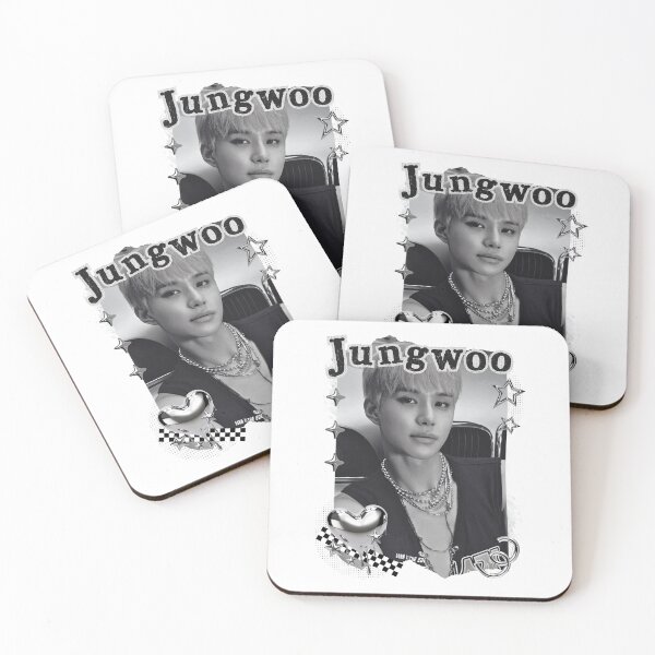 Item preview, NCT Jungwoo (정우) Kpop Boy Group Black and White Collage Design designed and sold by AJUNICE STUDIO.