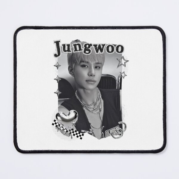 Item preview, NCT Jungwoo (정우) Kpop Boy Group Black and White Collage Design designed and sold by AJUNICE STUDIO.