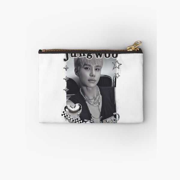 Item preview, NCT Jungwoo (정우) Kpop Boy Group Black and White Collage Design designed and sold by AJUNICE STUDIO.