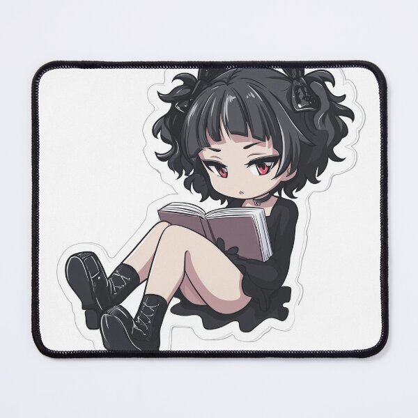 Item preview, Goth Chibi Girl Reading designed and sold by vembershop.