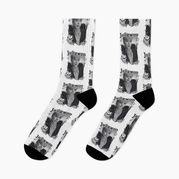 Item preview, NCT Jungwoo (정우) Kpop Boy Group Black and White Collage Design designed and sold by AJUNICE STUDIO.