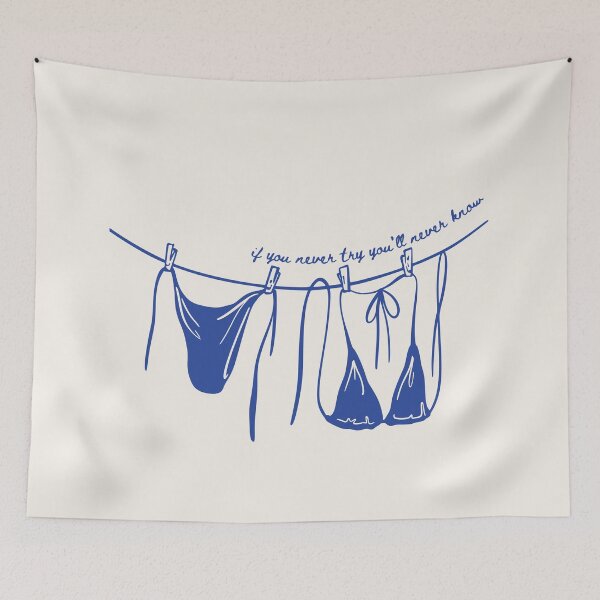 Item preview, if you never try youll never know clothing hanger bikini coastal blue  designed and sold by jessicaleah15.
