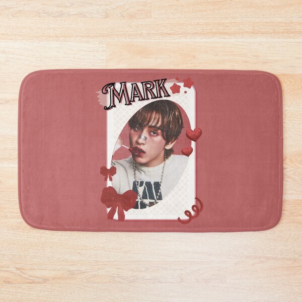 Item preview, NCT Mark (마크) Kpop Boy Group Card Red Aesthetic Collage Design designed and sold by AJUNICE STUDIO.