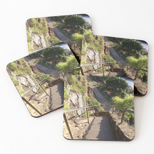 Item preview, Cliffside Stone Staircase with Scenic River View - Kangaroo Point, Queensland designed and sold by Rx Photography.