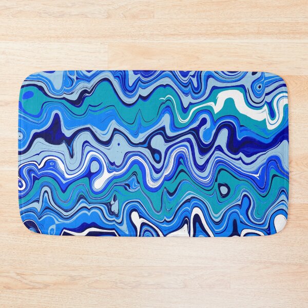 Item preview, Blue Water Abstract Swirl Stripe Background designed and sold by Sharon Schwalbe.