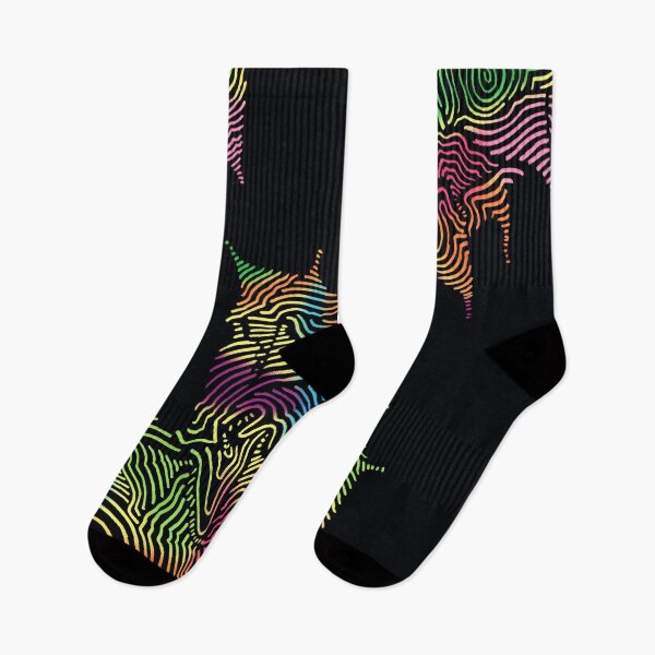 Item preview, Echo Mountain - Psychedelic Rainbow Line Art designed and sold by Lucid Layers.