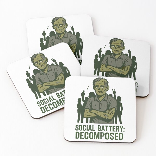 Item preview, Social Battery: Decomposed – Zombie-Level Introvert Burnout designed and sold by Teezterpiece.