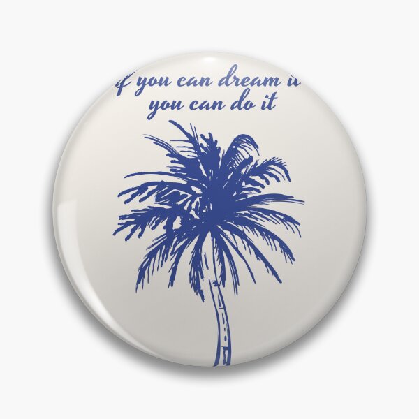 Item preview, palm tree motivational quote - coastal beach - if you think it you can do it designed and sold by jessicaleah15.