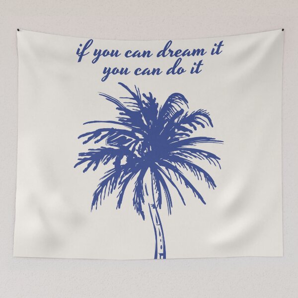 Item preview, palm tree motivational quote - coastal beach - if you think it you can do it designed and sold by jessicaleah15.