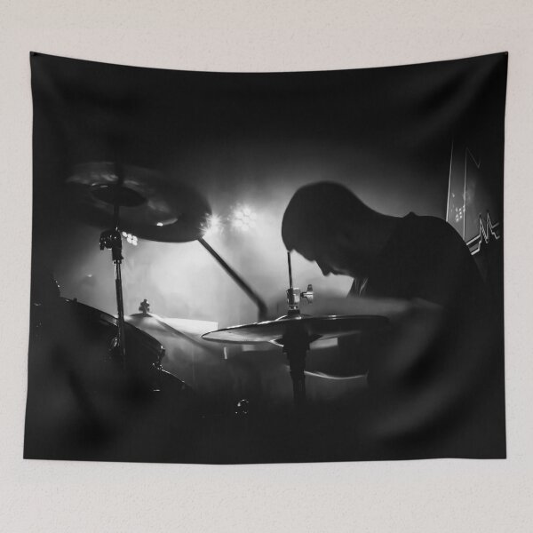 Item preview, Pure Rhythm – Black and White Photo of Drums in Concert designed and sold by Deathcocoshots.