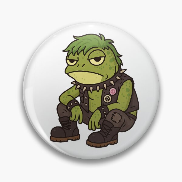 Item preview, Green Mullet Punk Frog designed and sold by ResinandRelics.
