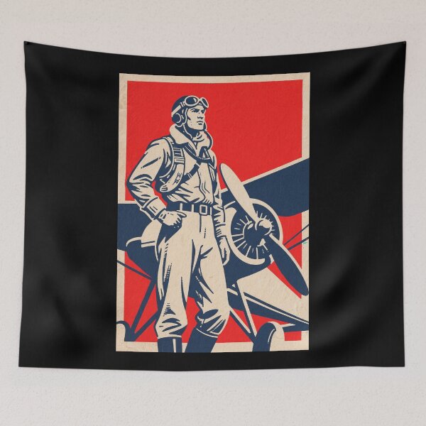 Item preview, Fearless Aviator Retro Art designed and sold by HoopeStylee.