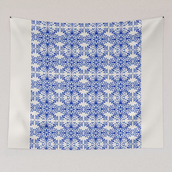 Item preview, Mediterranean Mykonos Tiles Navy Blue  designed and sold by jessicaleah15.