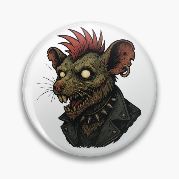 Item preview, Punk Zombie Rat designed and sold by ResinandRelics.