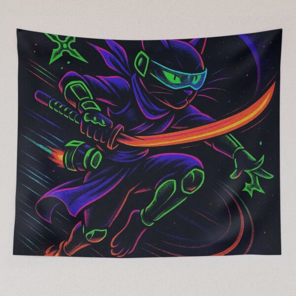Item preview, Neon Feline Shadow Strike designed and sold by CleverCulture.