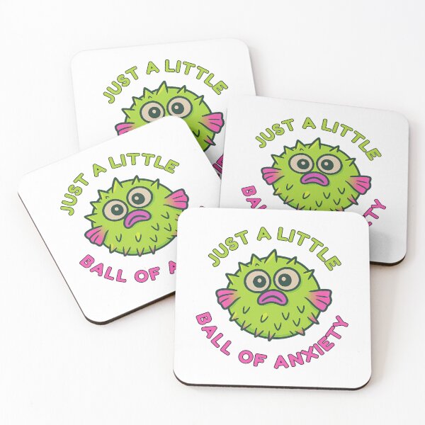 Item preview, Just a Little Ball of Anxiety – Toxic Cute designed and sold by CanSparkleArt.