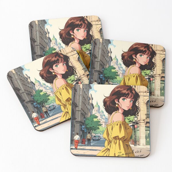 Item preview, Romantic Farewell in Belgrade Serbia Europe – Retro Anime Travel Girl Love Quote designed and sold by Kawaii-Sky.