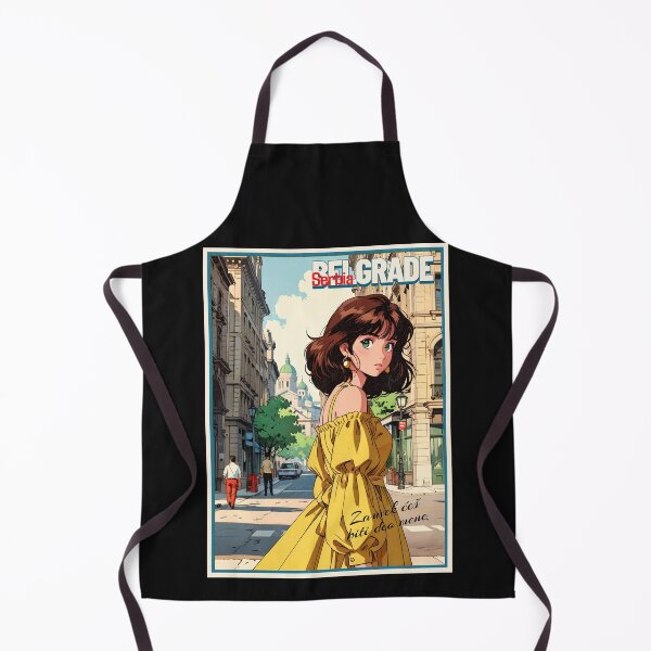 Item preview, Romantic Farewell in Belgrade Serbia Europe – Retro Anime Travel Girl Love Quote designed and sold by Kawaii-Sky.