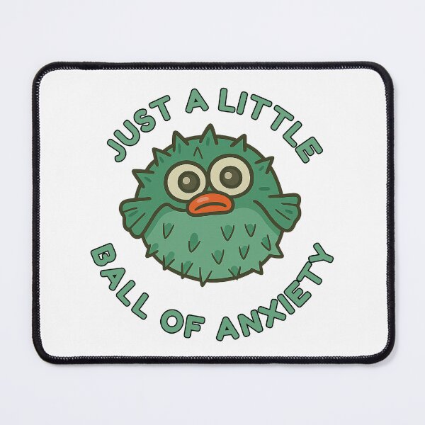 Item preview, Just a Little Ball of Anxiety – Cactus Calm designed and sold by CanSparkleArt.